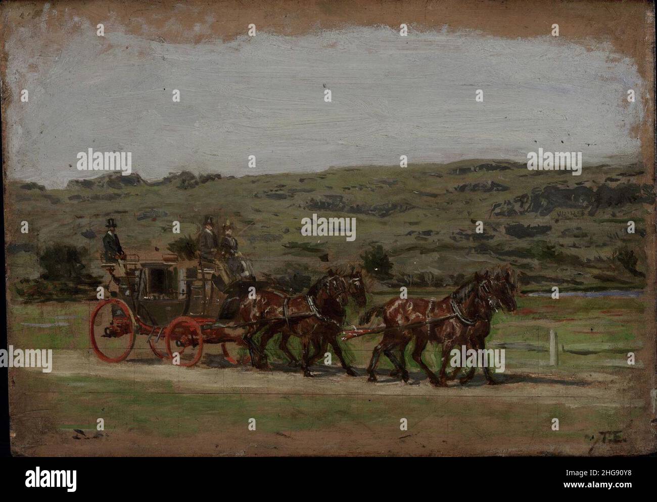 Sketch for the Fairman Rogers FourinHand Stock Photo Alamy