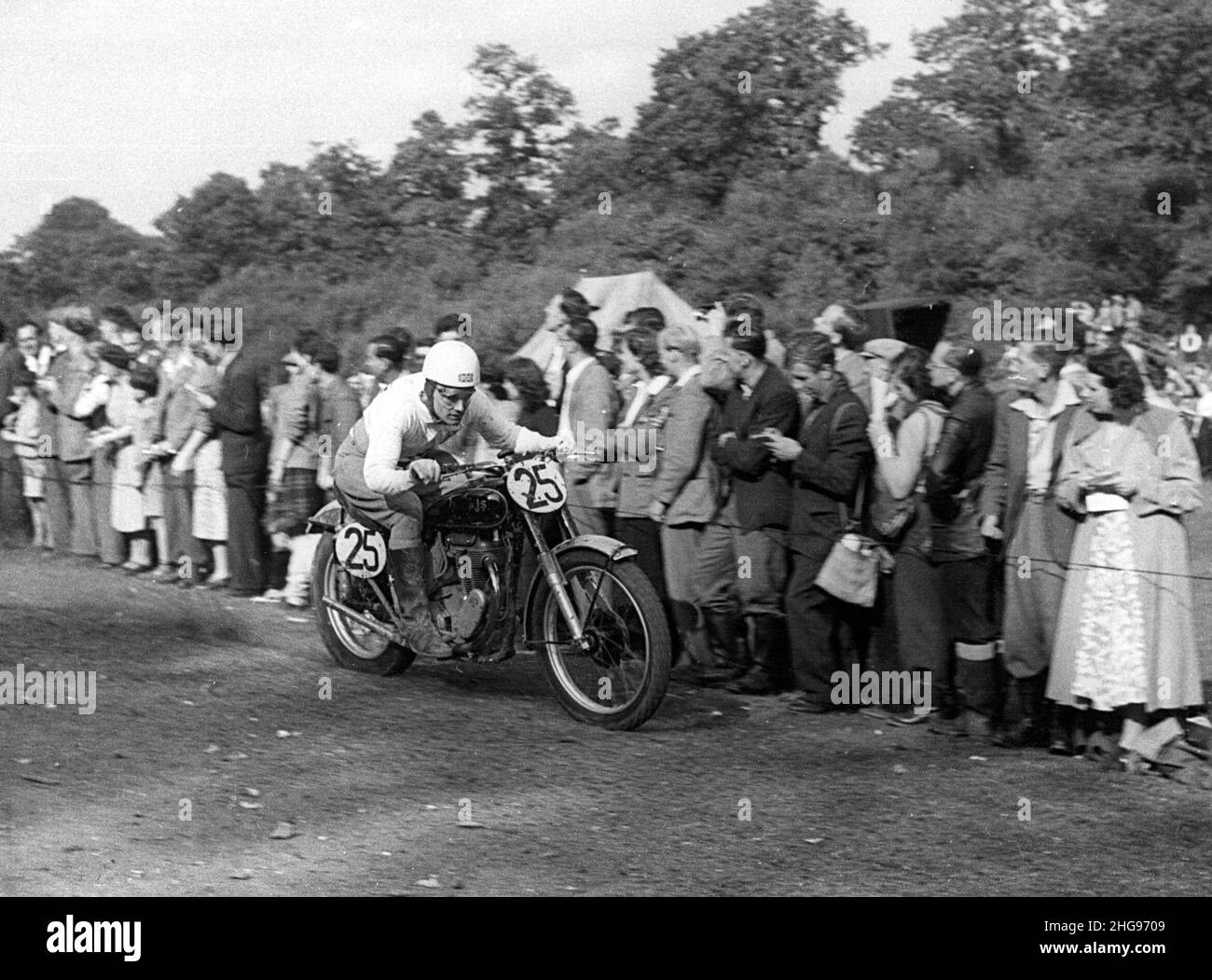 AJS Geoff Ward, Brands Hatch 17/8/1952 Stock Photo