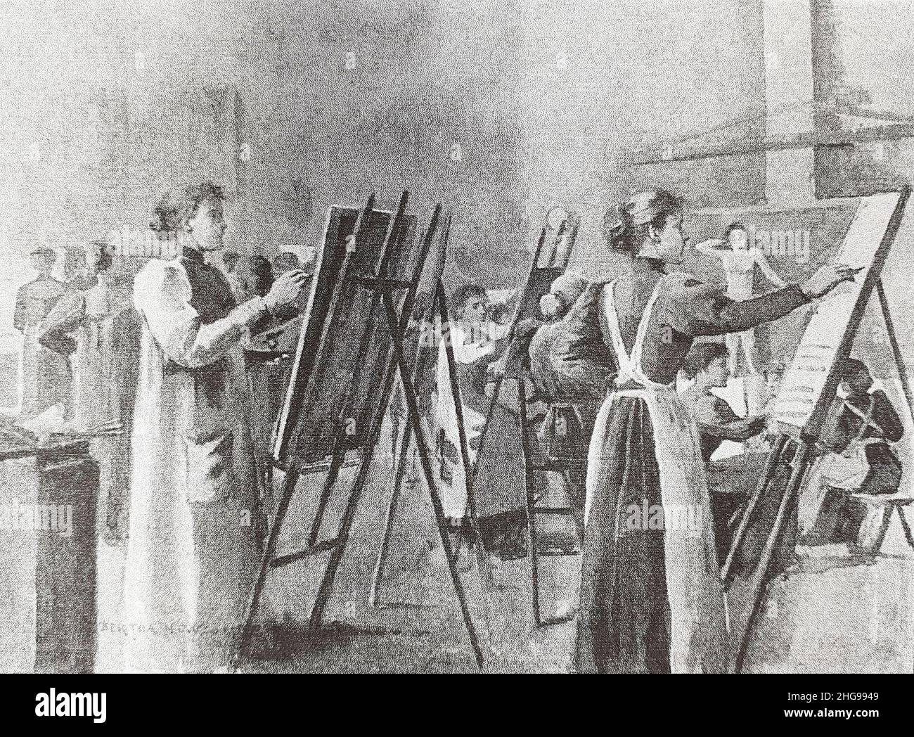 Slade School of Art womens life class Stock Photo Alamy