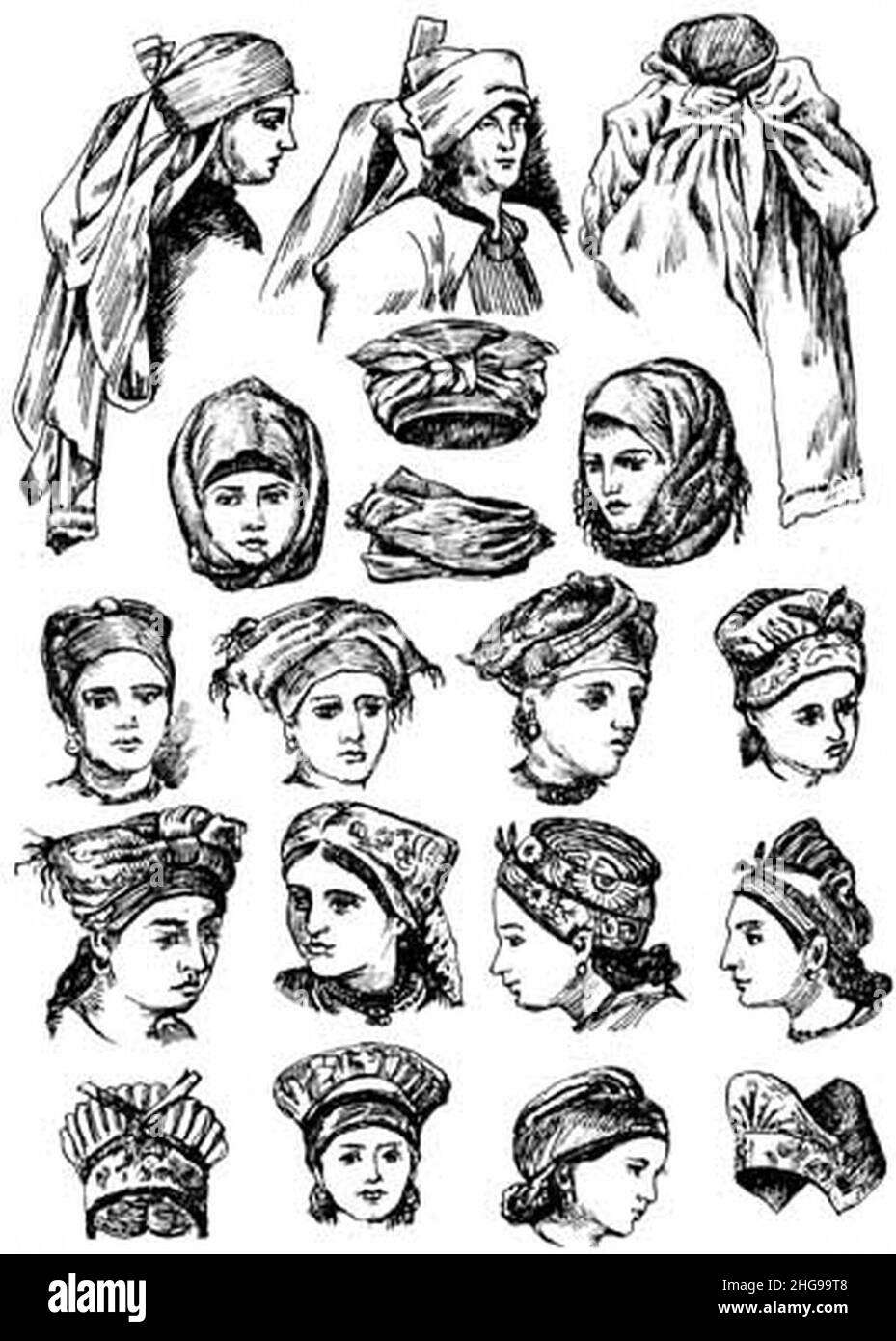 Платки на голову в древности