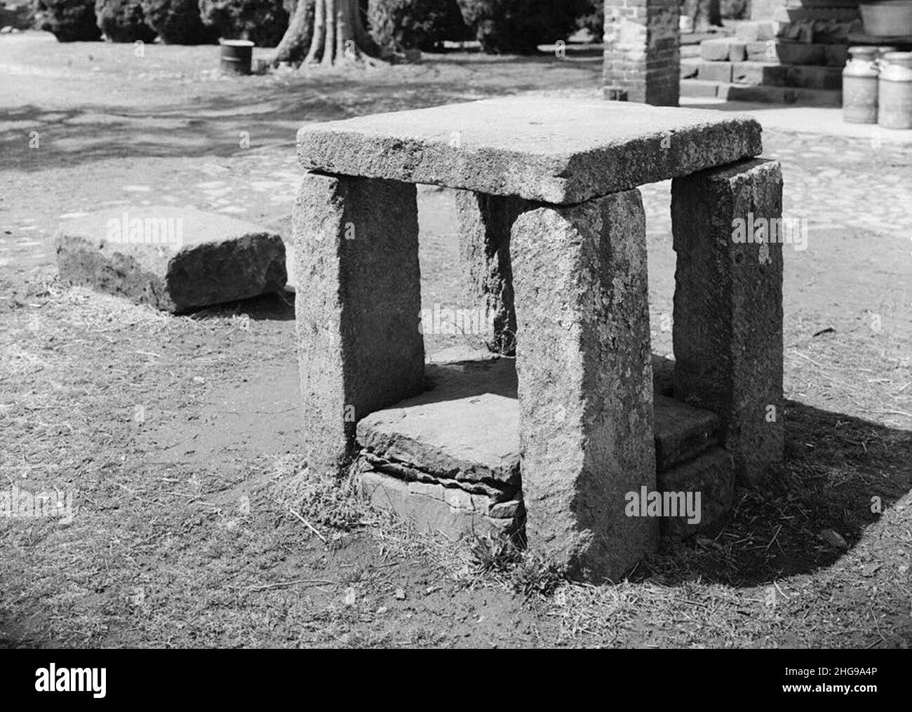 Slave auction block Green Hill Plantation Stock Photo Alamy