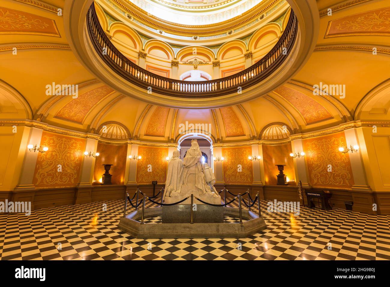 California state capitol rotunda in Sacramento. Stock Photo