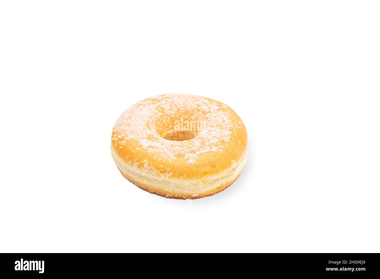 donut with sugar on white isolated background Stock Photo