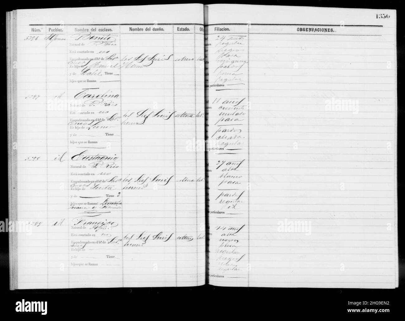 Slave Schedules for District 4, San German Stock Photo Alamy