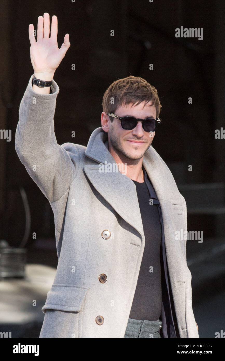 File photo dated January 21, 2020 of Gaspard Ulliel leaving Chanel show in  Paris, France. Actor Gaspard Ulliel is hospitalized at the Grenoble  University Hospital in serious condition, after a fall on