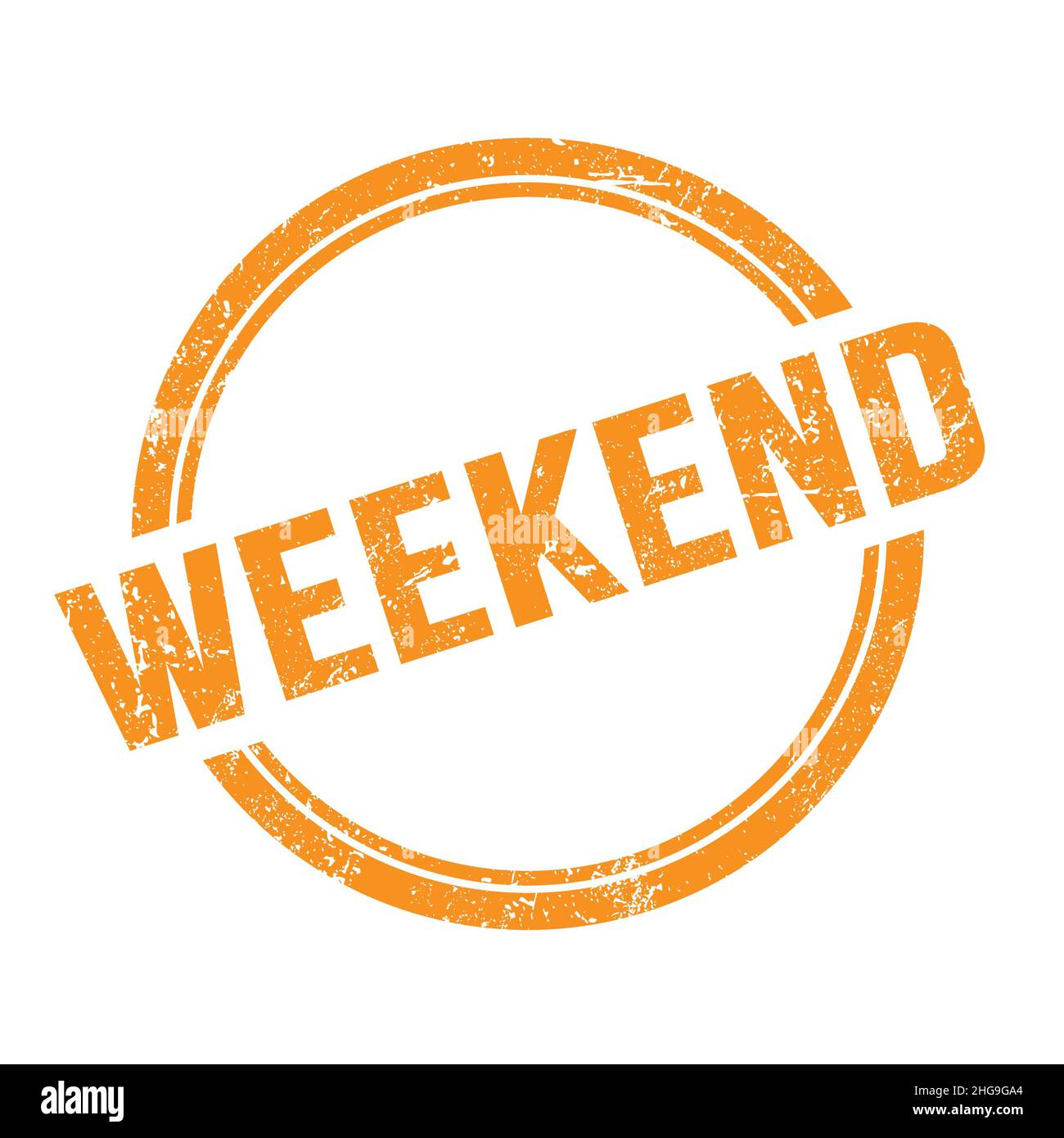 Weekend stamp round sign hi-res stock photography and images - Alamy