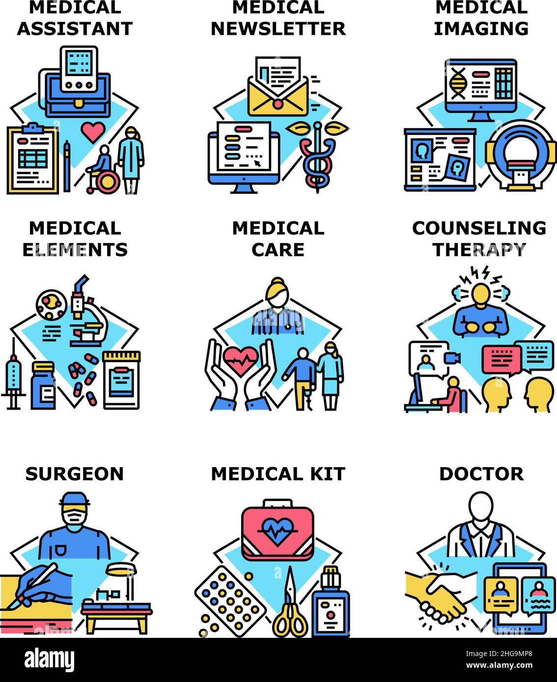 Medical service concept icon vector illustration Stock Vector Image ...