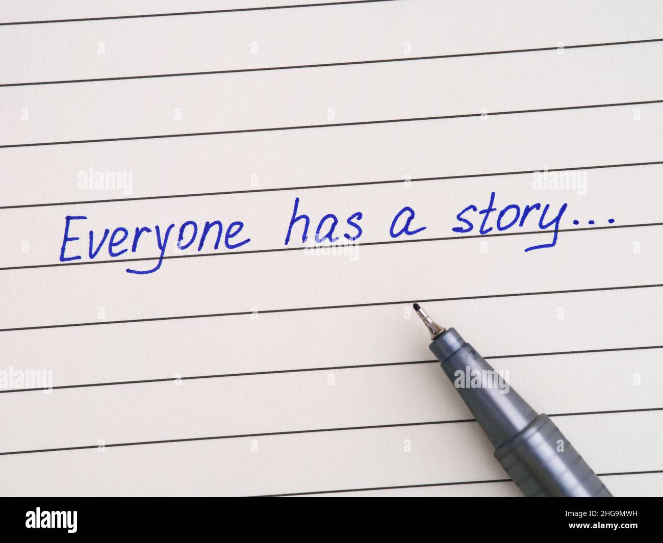 Word Writing Text Everyone Has A Story Business Photo Showcasing Account Of Past Events In Someones Life Or Career Stressed Out Male Employee Manager Stock Photo Alamy