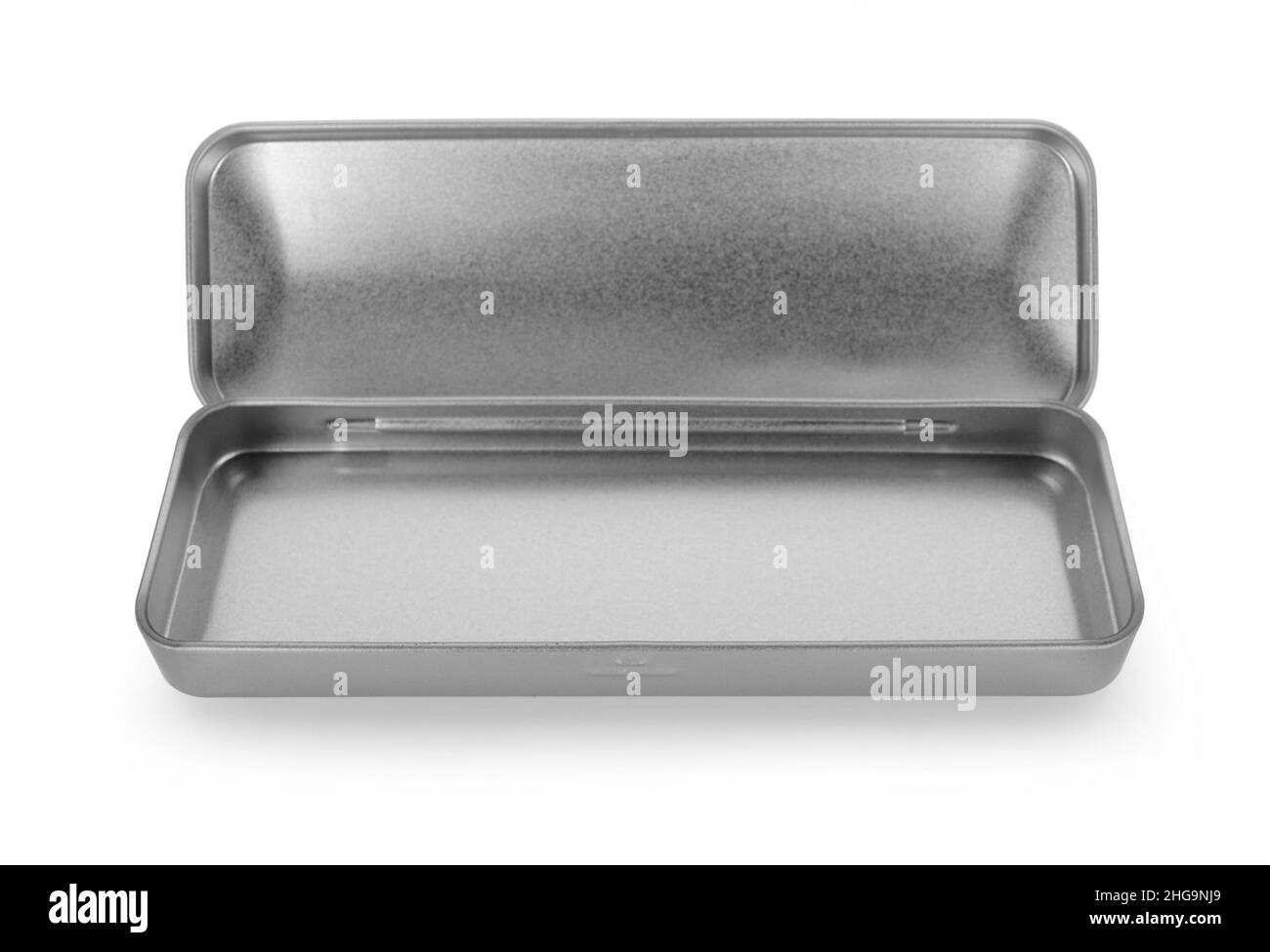 silver metal box isolated on white background Stock Photo Alamy