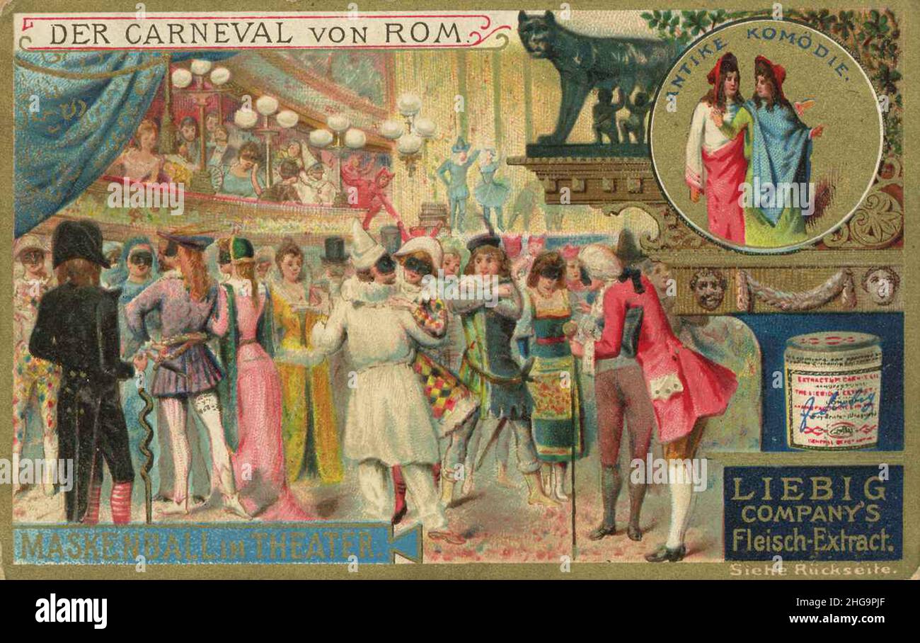 The Carnveal of Rome, Italy, masked ball in the theater / Bilderserie ...