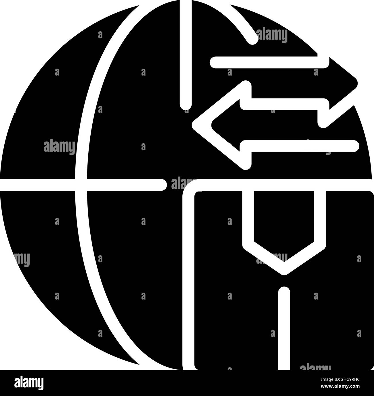 Goods import and export black glyph icon Stock Vector Image & Art - Alamy