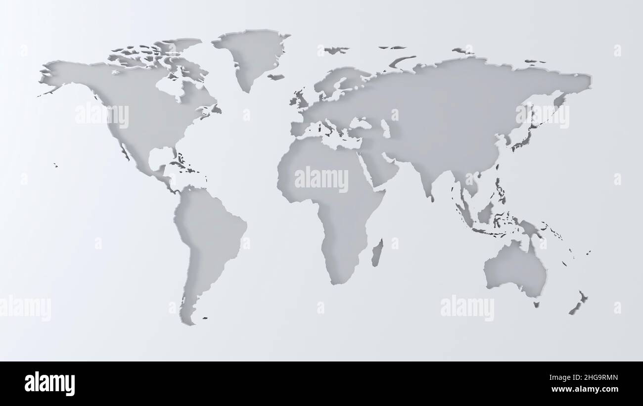 3d world map paper hi-res stock photography and images - Alamy