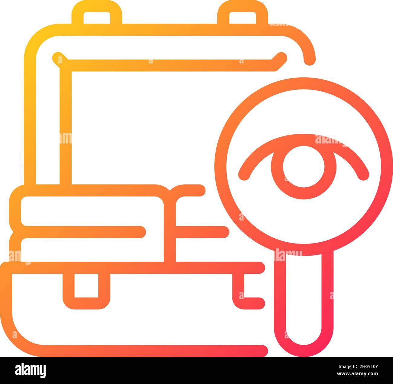 Baggage checks gradient linear vector icon Stock Vector