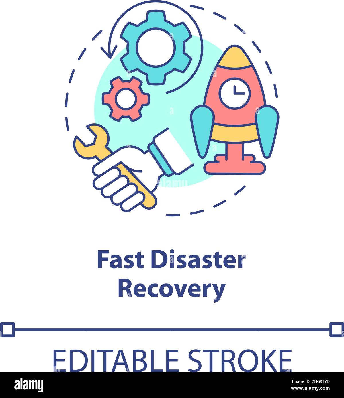 Fast disaster recovery concept icon Stock Vector Image & Art - Alamy