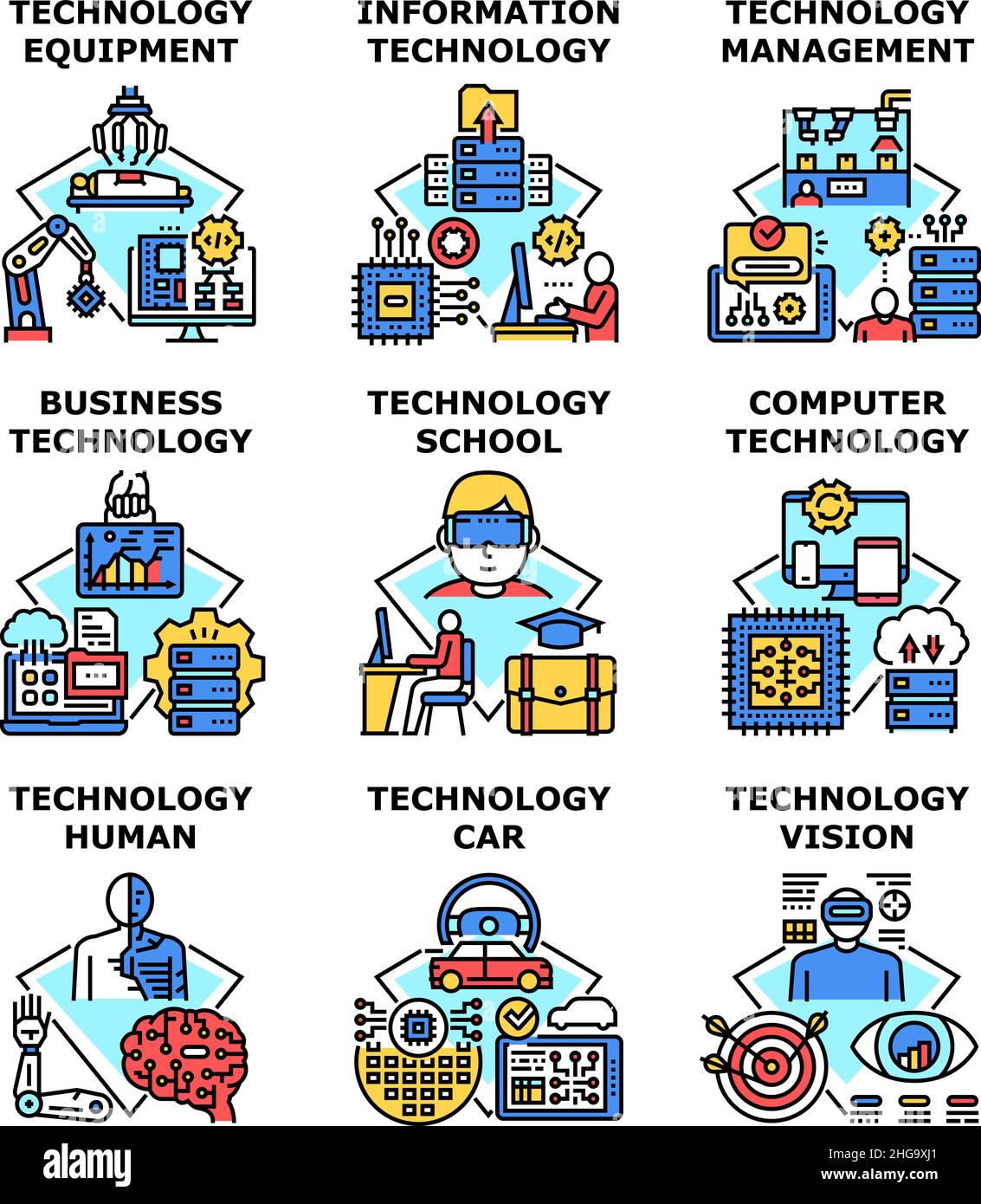 Technology business concept icon vector illustration Stock Vector Image ...