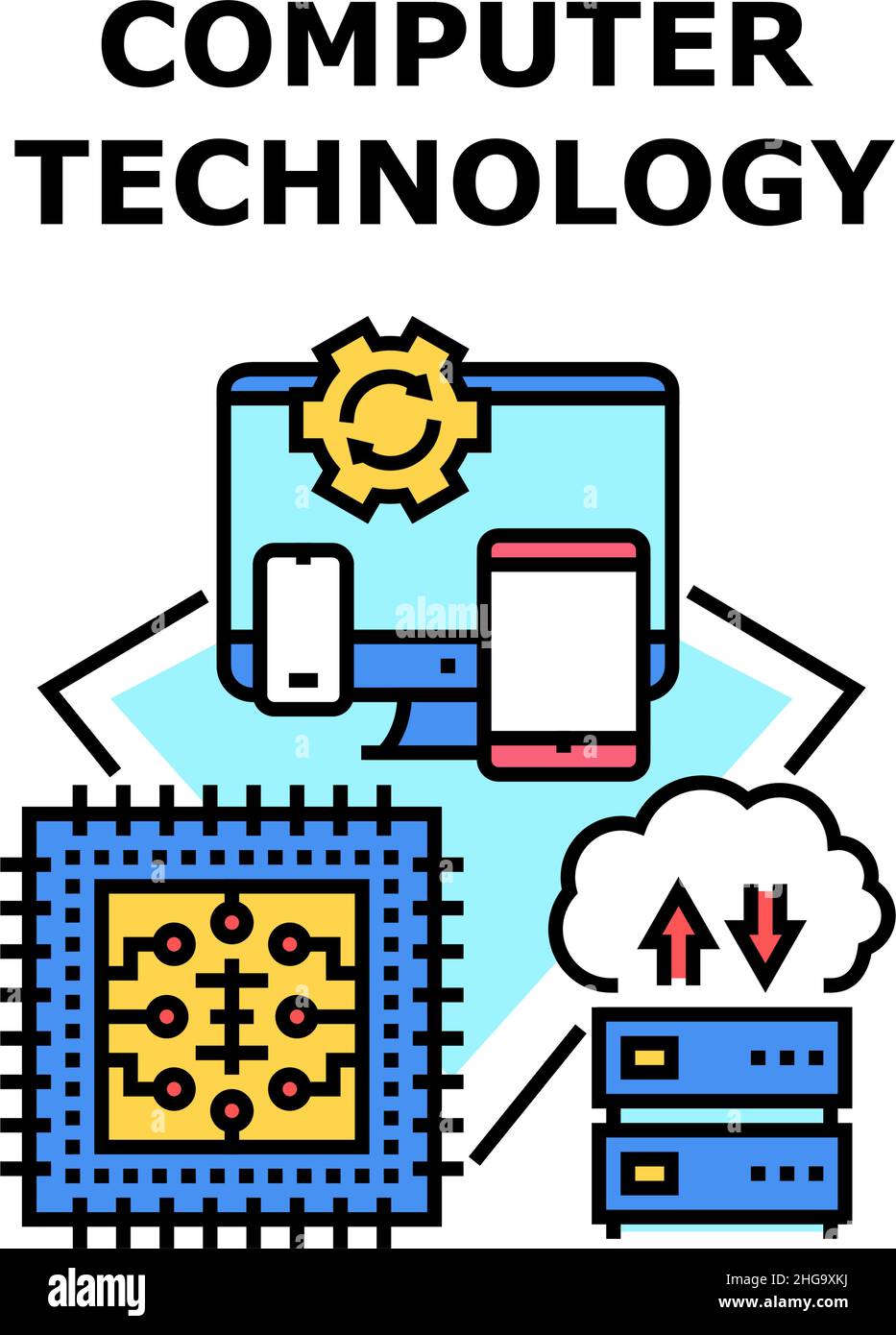 Computer Technology icon vector illustration Stock Vector Image & Art ...