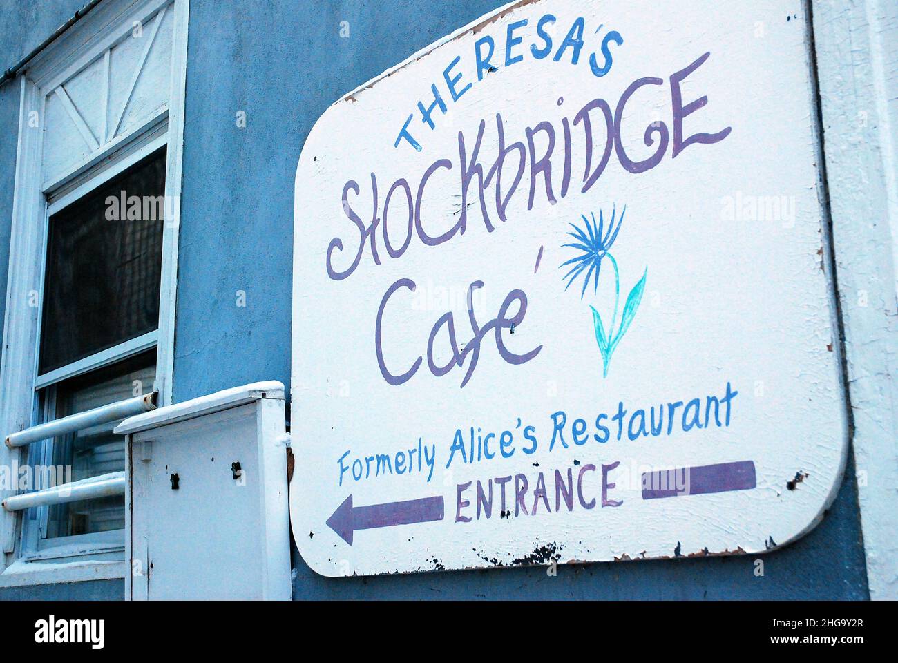 The Stockbridge Cafe, formerly Alice's Restaurant, Made Famous in a Song by Arlo Guthrie Stock Photo
