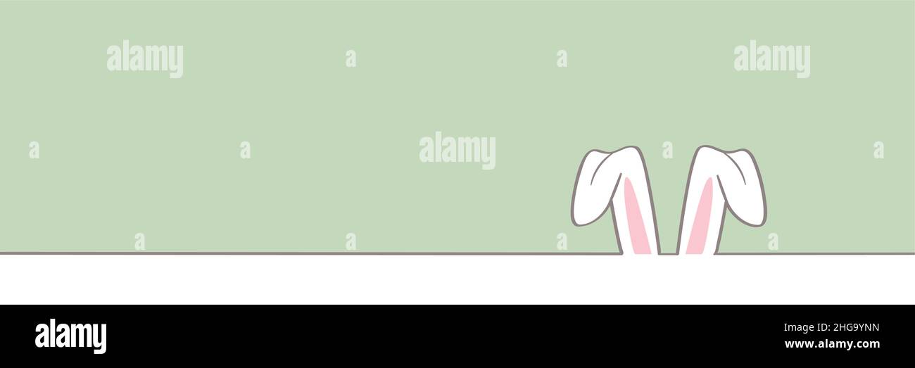 easter bunny rabbit ear isolated on white background Stock Vector Image ...