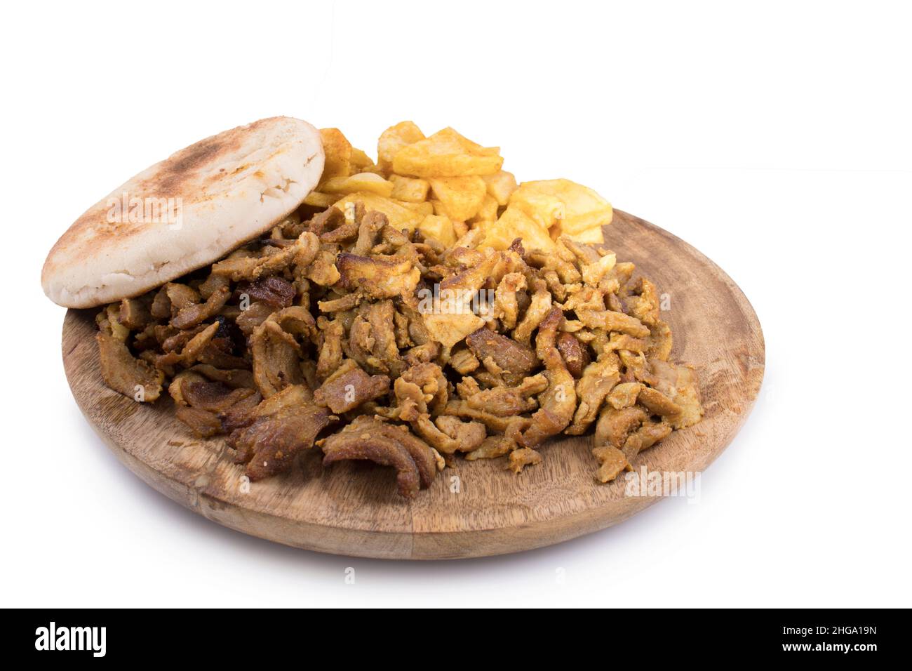 shoarma dinner isolated on a white background Stock Photo
