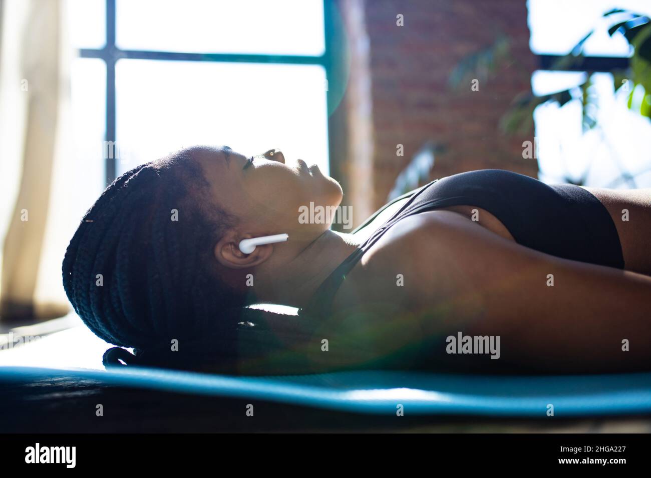 Black bra lying down hi-res stock photography and images - Alamy