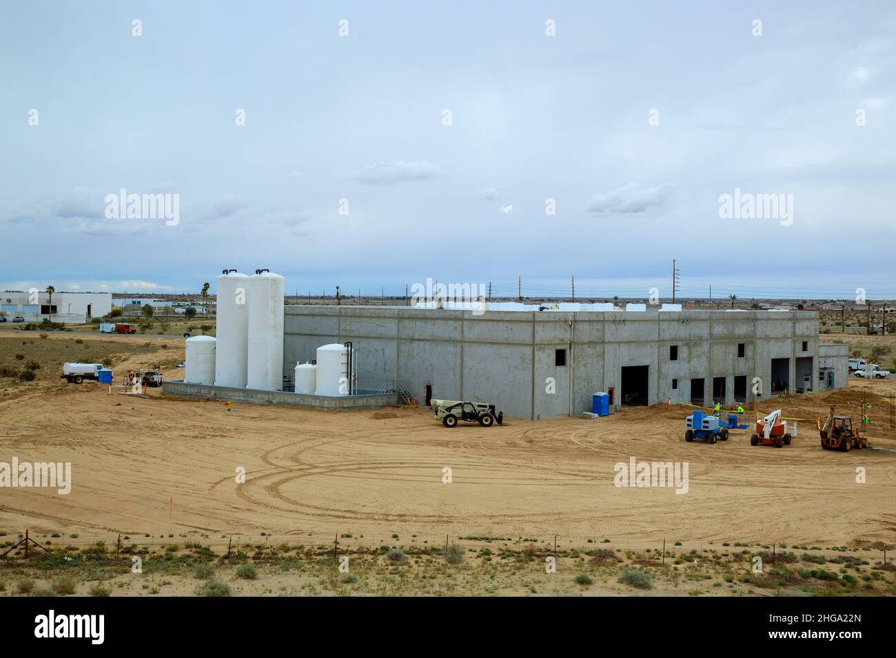 Work of new commercial building under construction Stock Photo Alamy