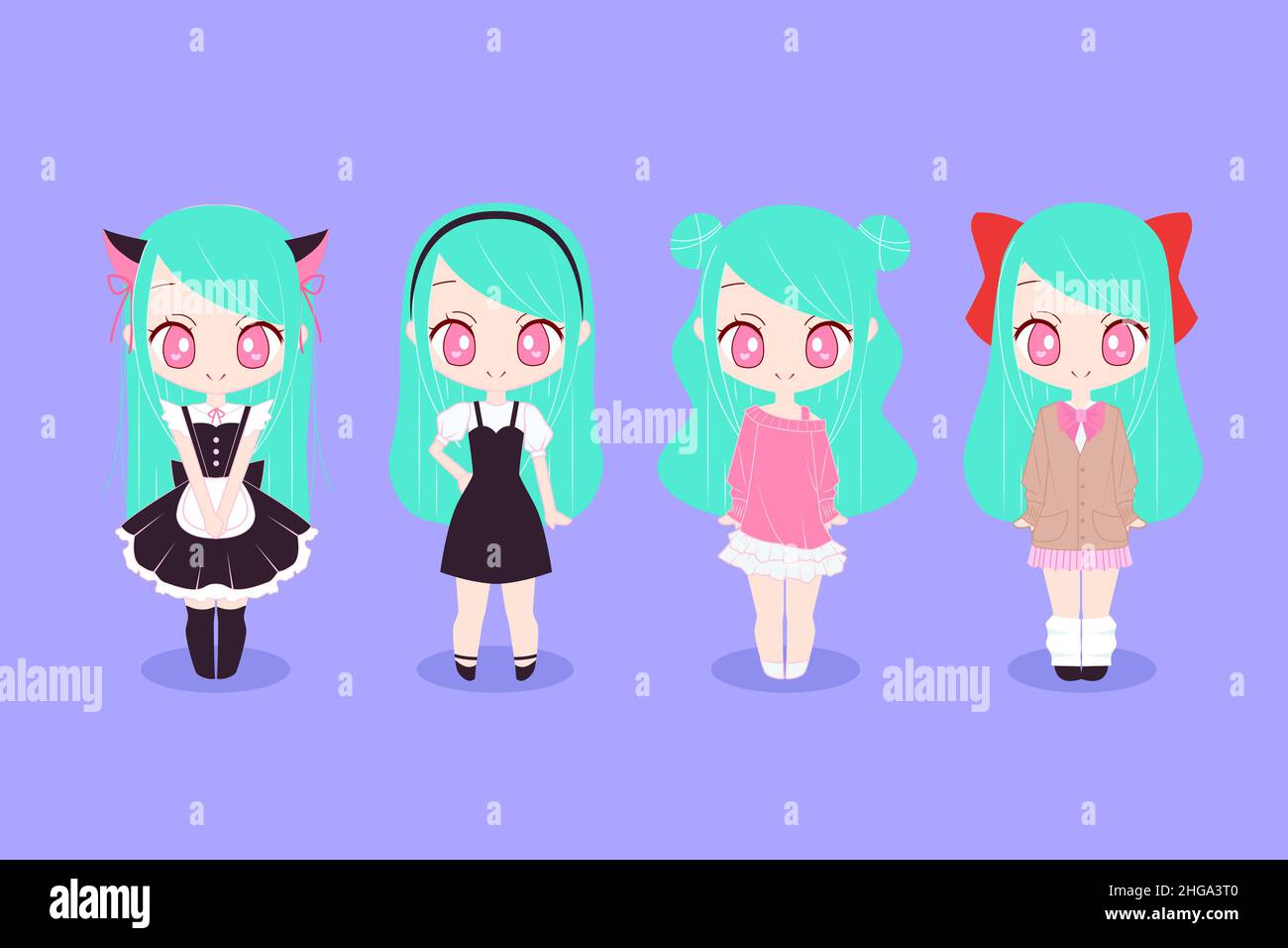 Gacha Life and Gacha Club Clothes Chibi Anime Kawaii Outfits