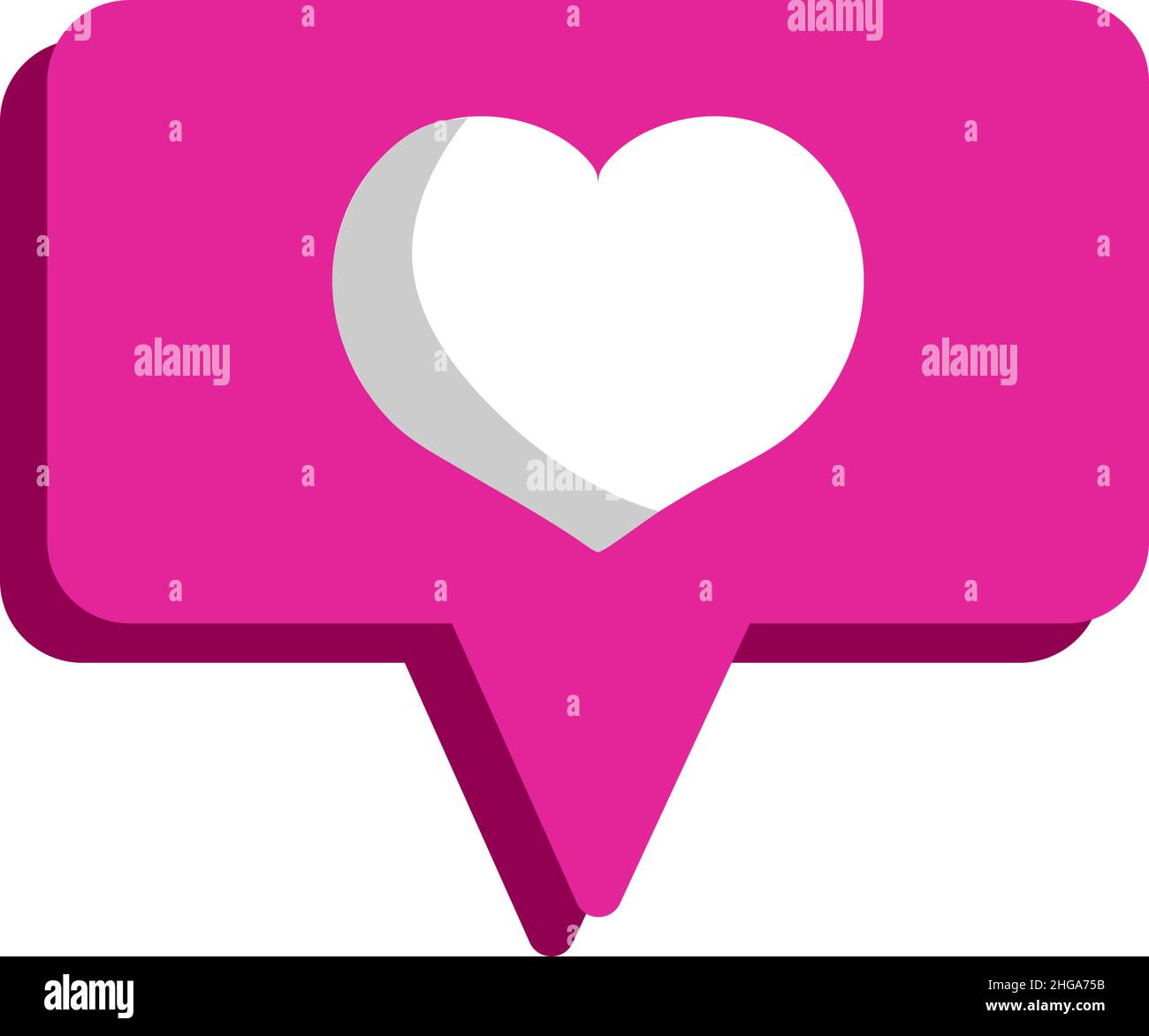 Heart icon in speech bubble. Love concept. Vector illustration Stock Vector