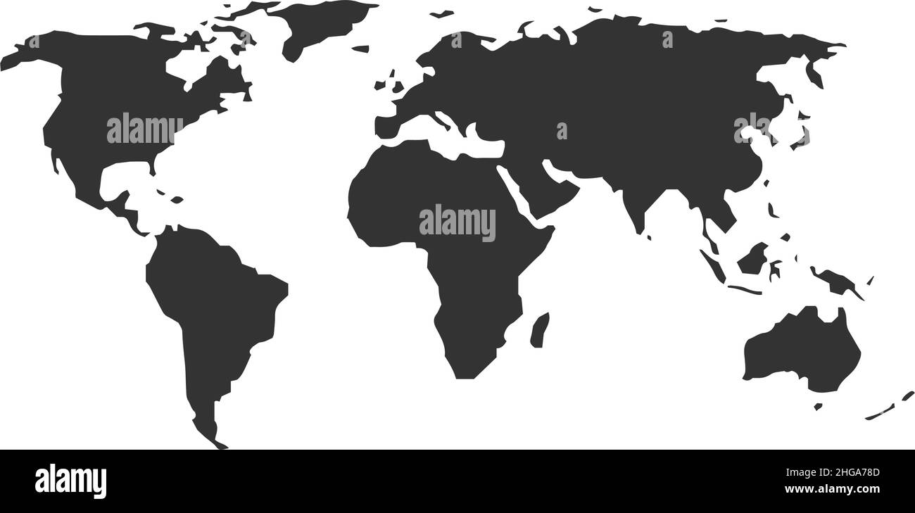 Detailed Map Of The World Black And White Stock Photos Images Alamy