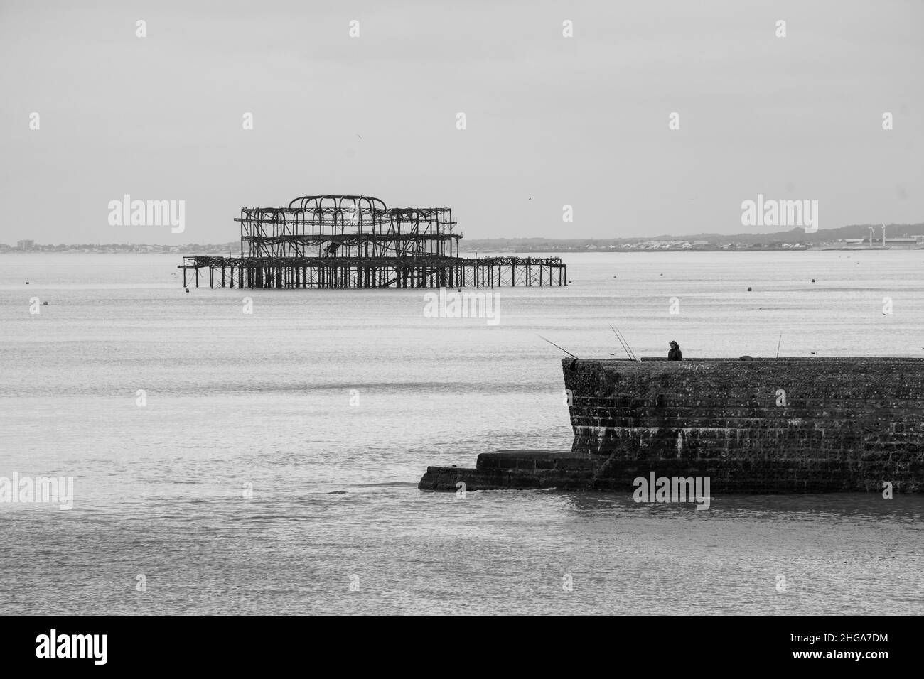 Brighton Sea and Pier Scapes Stock Photo