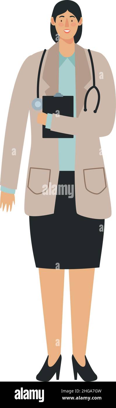 female doctor with stethoscope Stock Vector Image & Art - Alamy