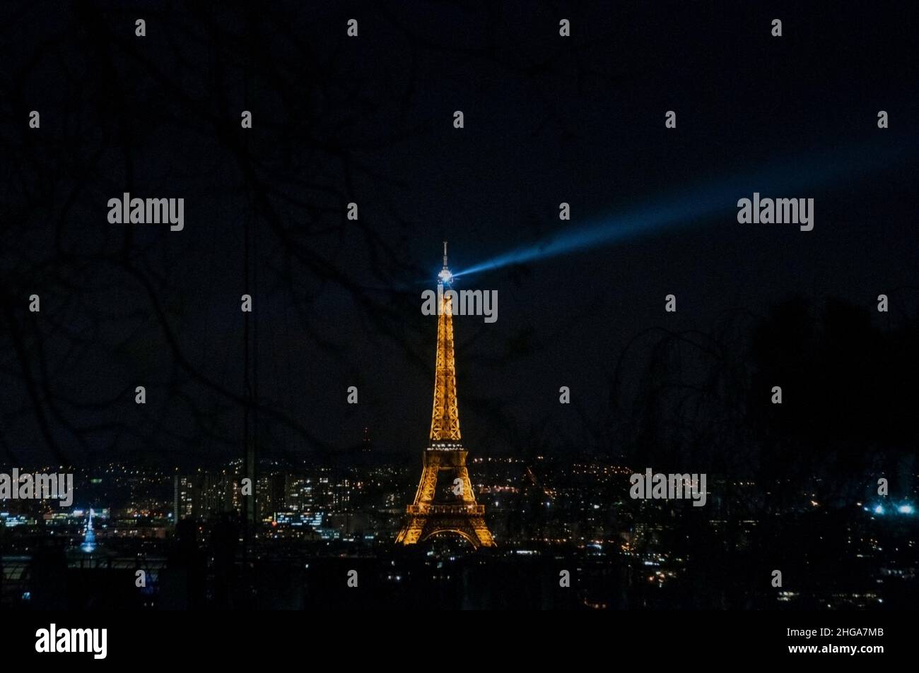 The Eiffel Tower in Paris, France. Stock Photo