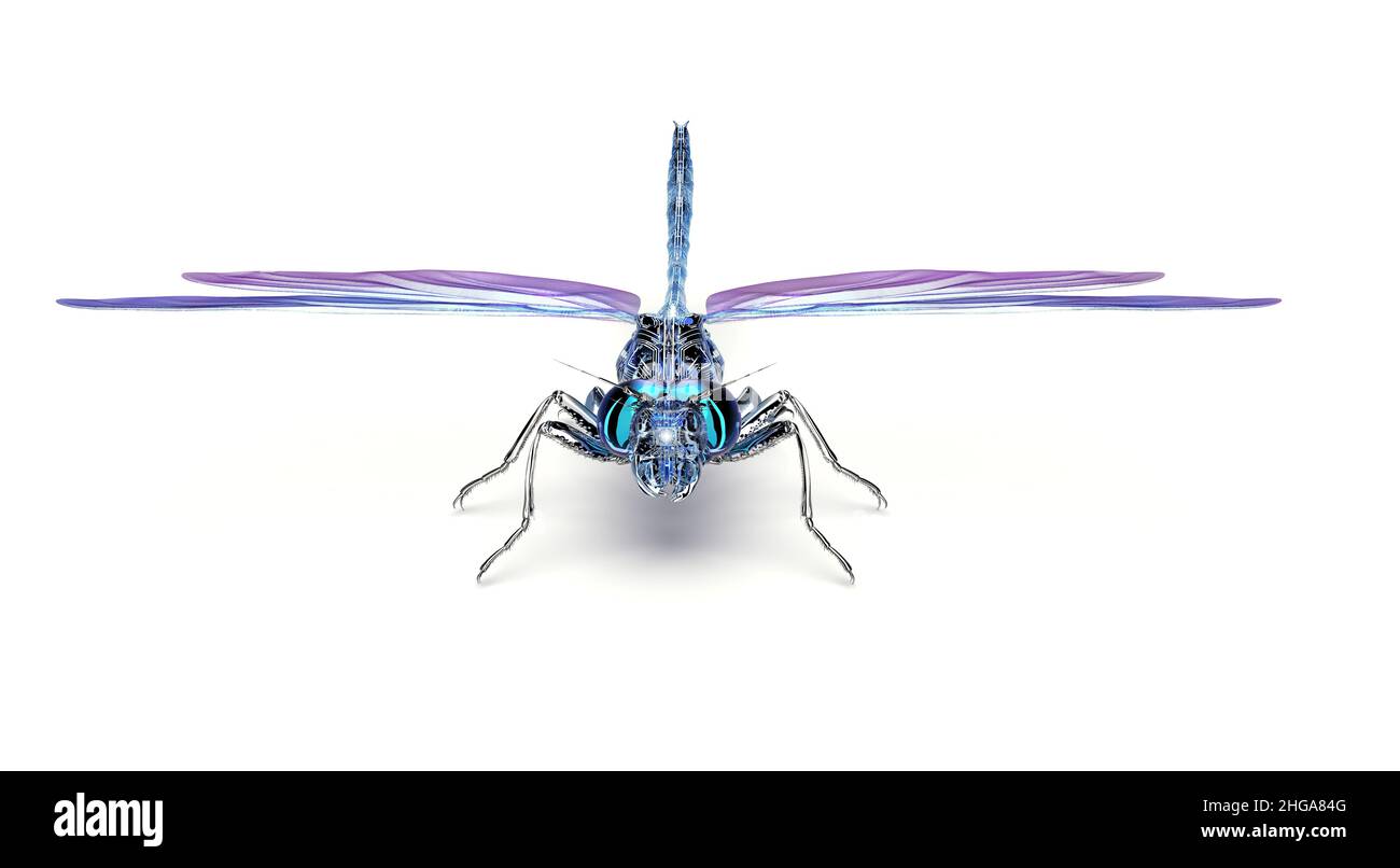 3D concept of flying robot, dragonfly drone, illustration Stock Photo -  Alamy