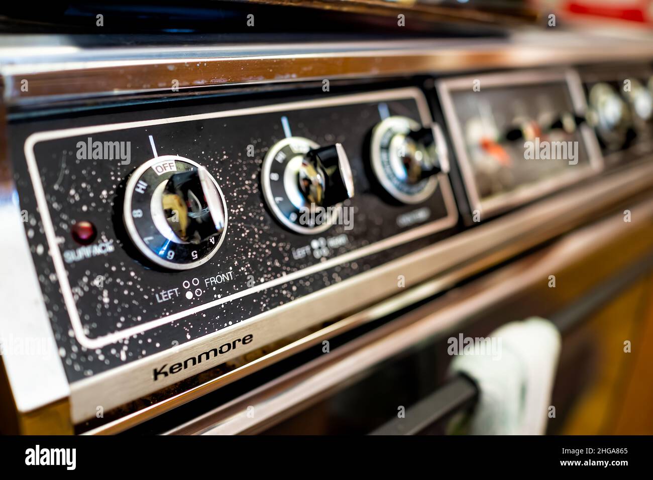 Charlottesville, USA October 26, 2020 Closeup of old retro vintage