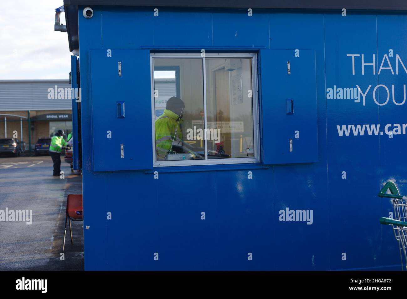 Exterior of Car Wash / Car Valeting building in Morrisons Car Park