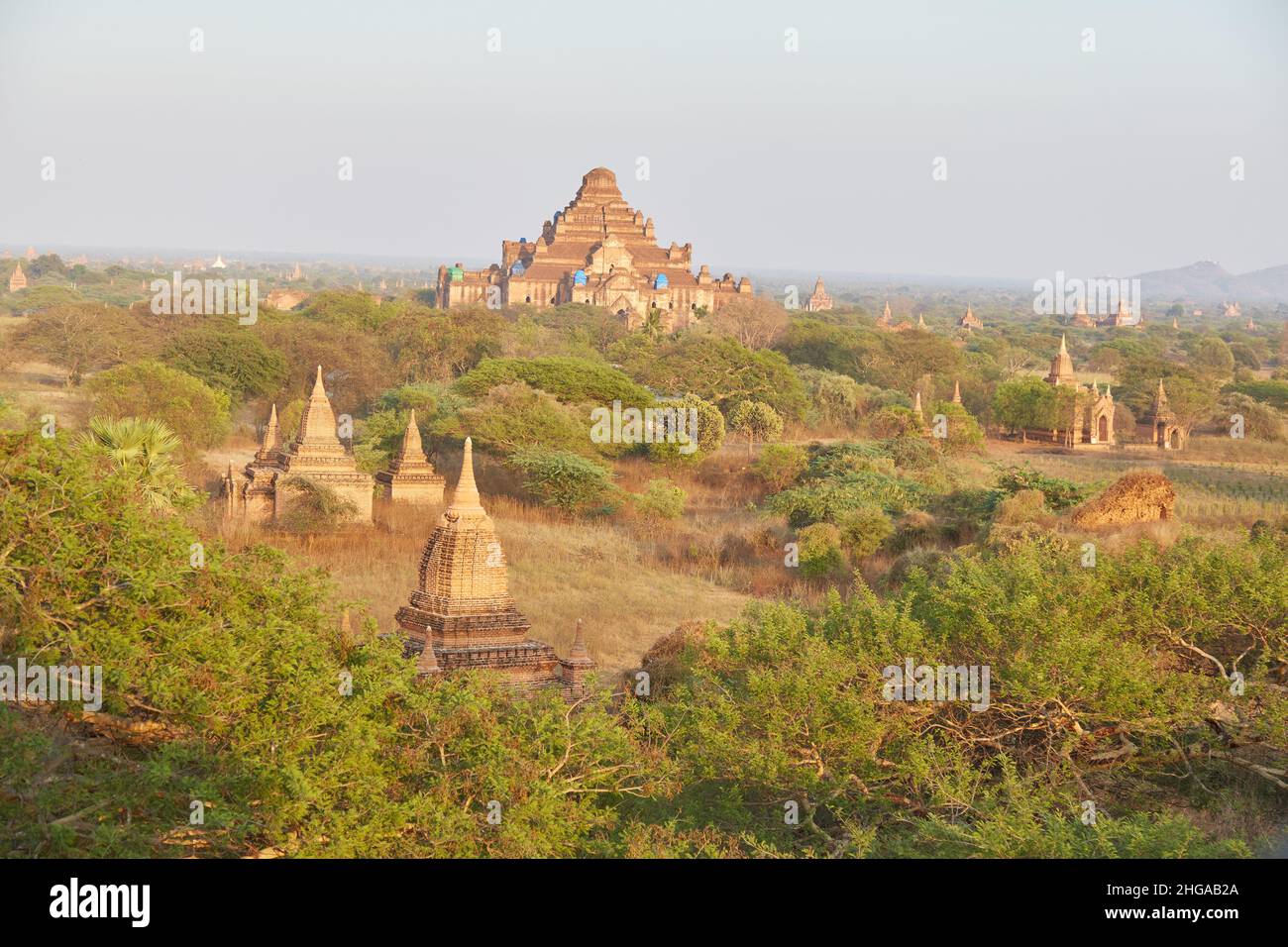 The Ancient Buddhist Pagodas of Bagan, Myanmar Stock Photo