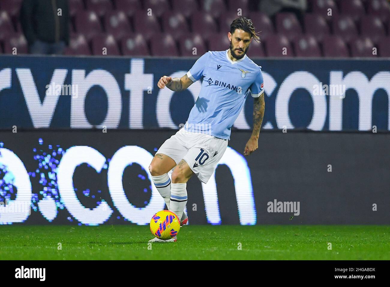 SALERNO, ITALY - JANUARY 15:  Luis Alberto of SS Lazio in action during the Serie A match between US Salernitana and SS Lazio at Stadio Arechi on Janu Stock Photo