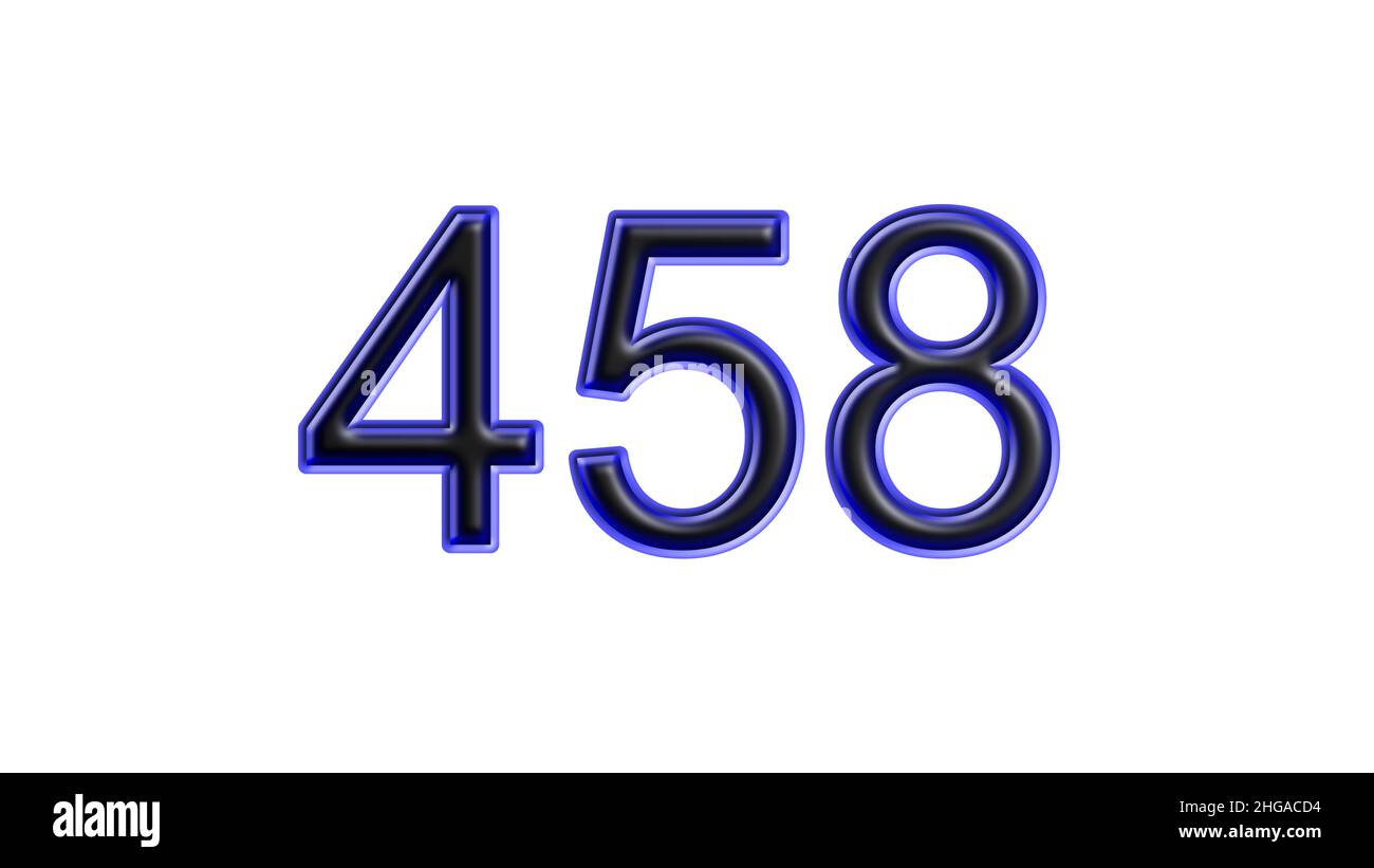3d number 458 hi-res stock photography and images - Alamy