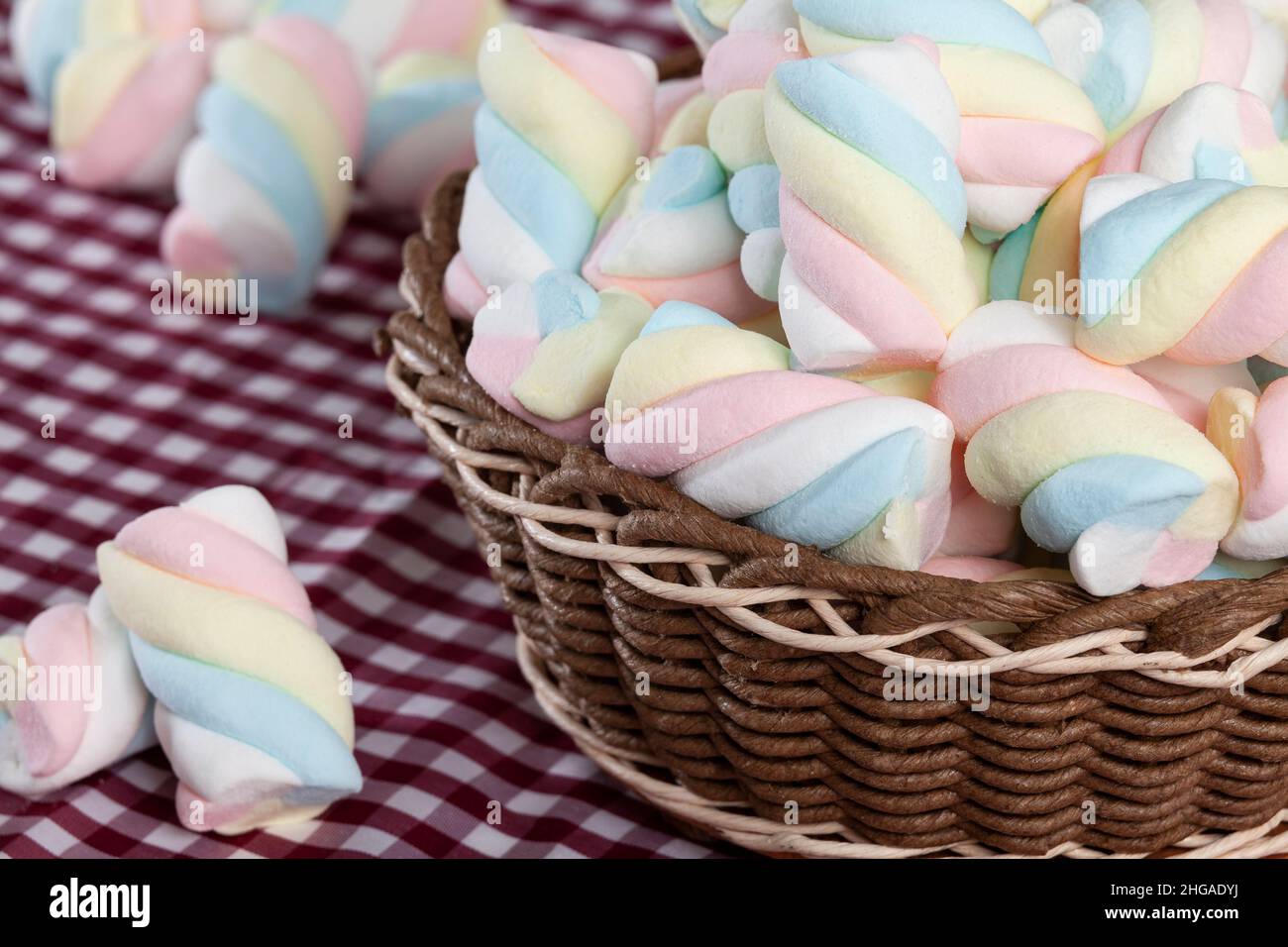 Multicolored Marshmallows Tasty, Colorful And Fluffy Marshmallows