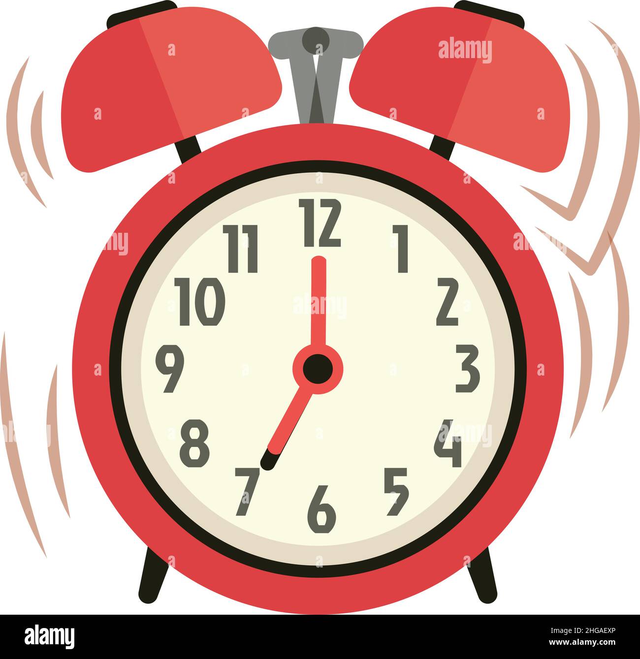Ringing alarm clock icon. Wake up time symbol Stock Vector