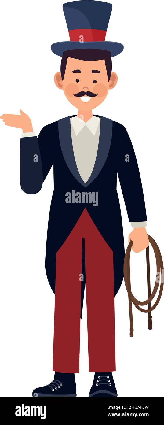 Tamer With Whip Stock Vector Image & Art - Alamy