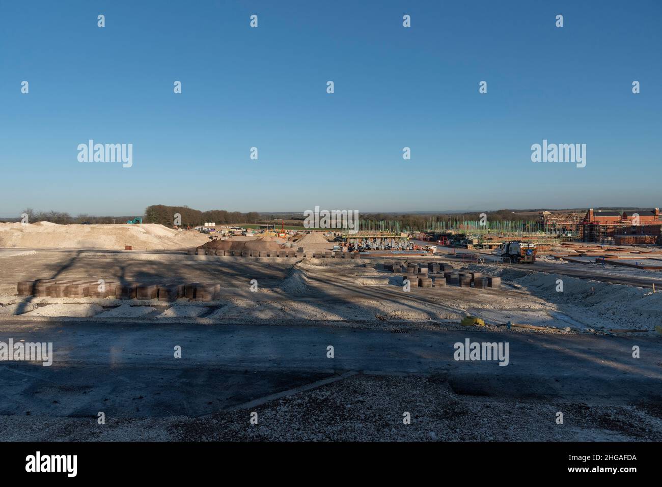 Winchester, Hampshire, England, UK. 2022. New build homes under
