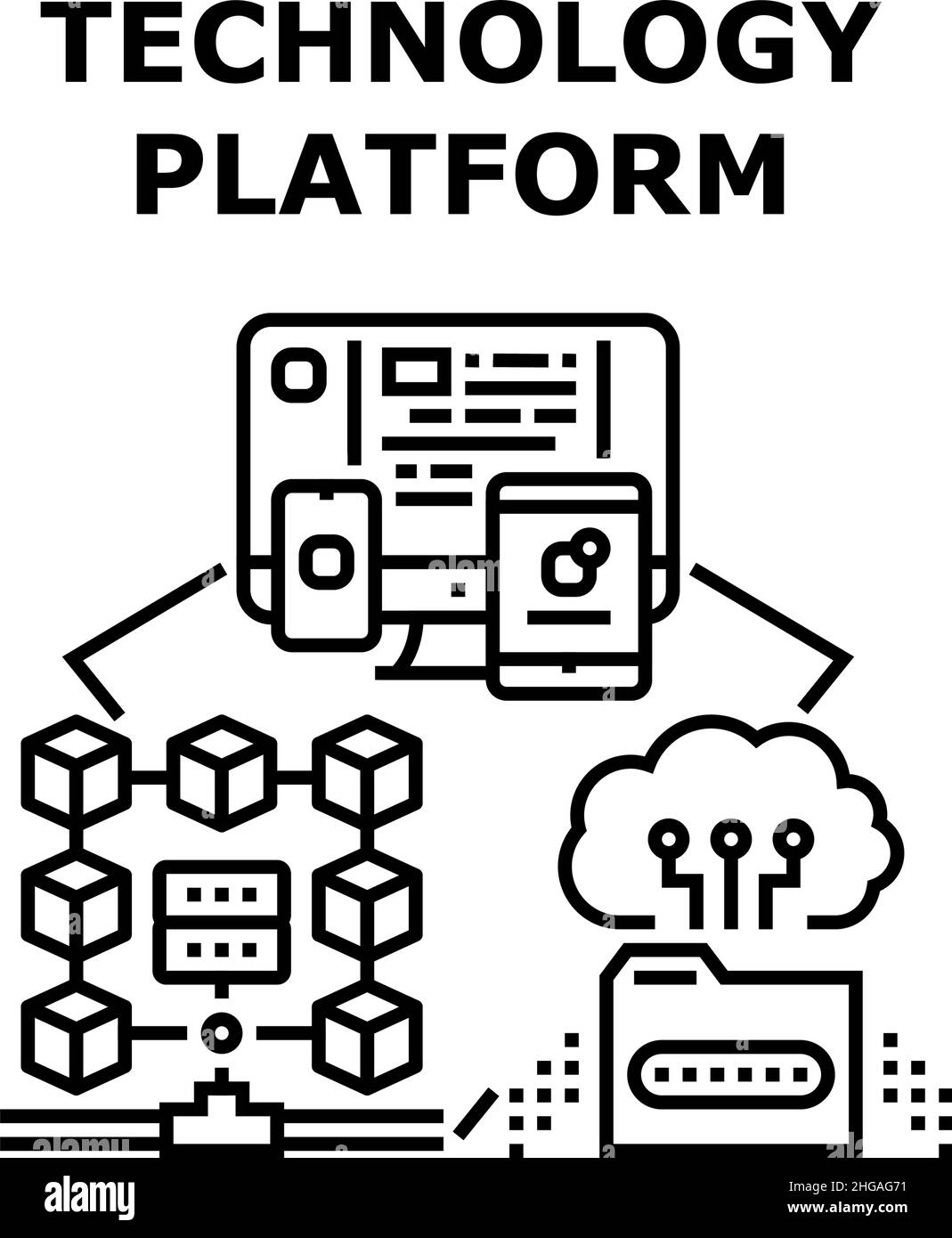 Technology platform icon vector illustration Stock Vector Image & Art ...