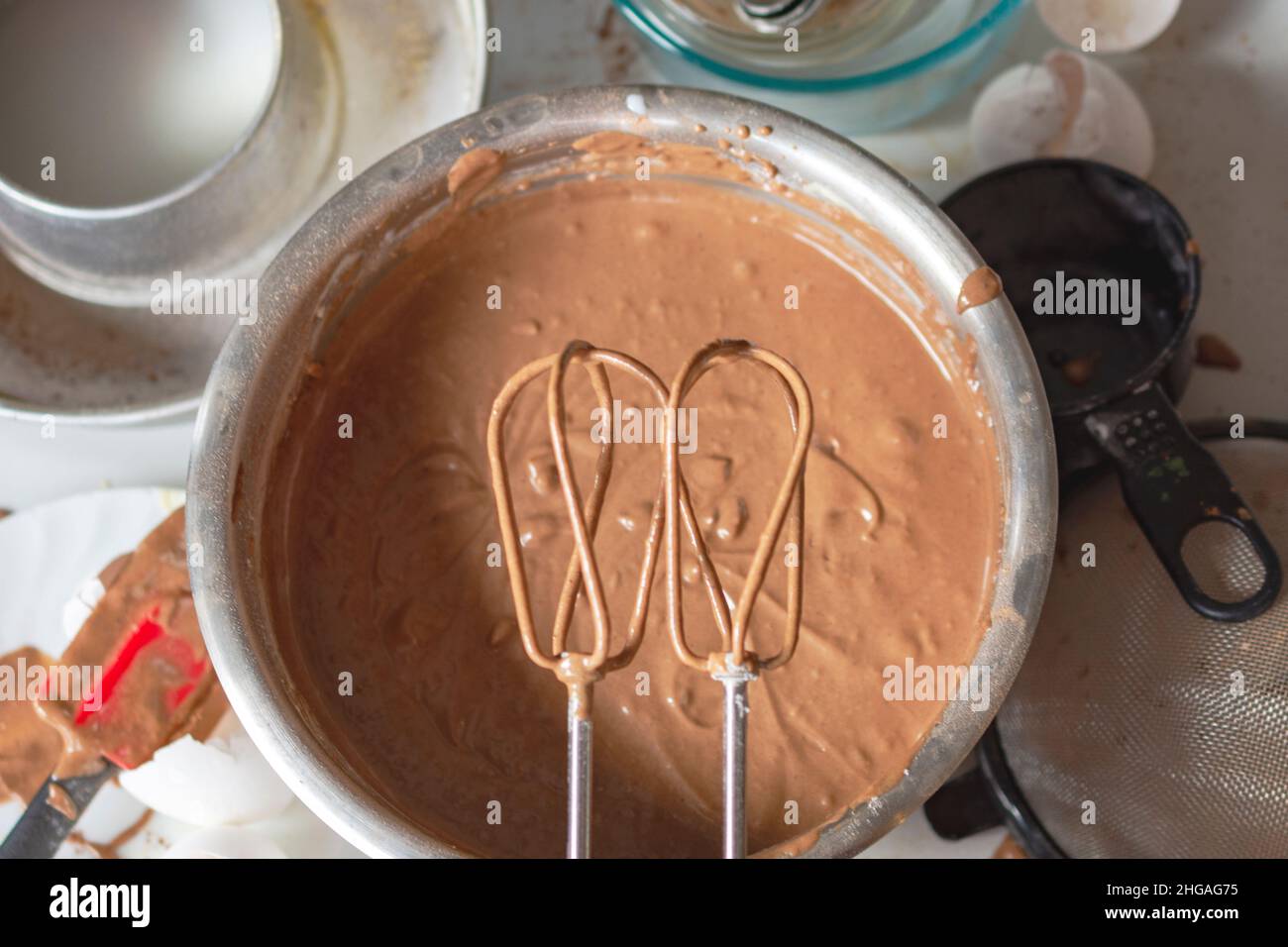 Cake batter mess hi-res stock photography and images - Alamy