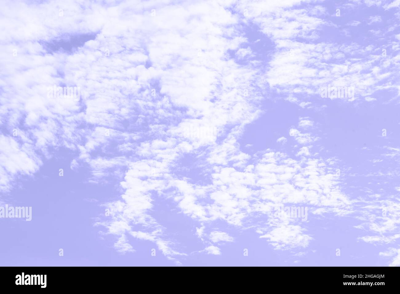 Beautiful blue sky with many white clouds Stock Photo