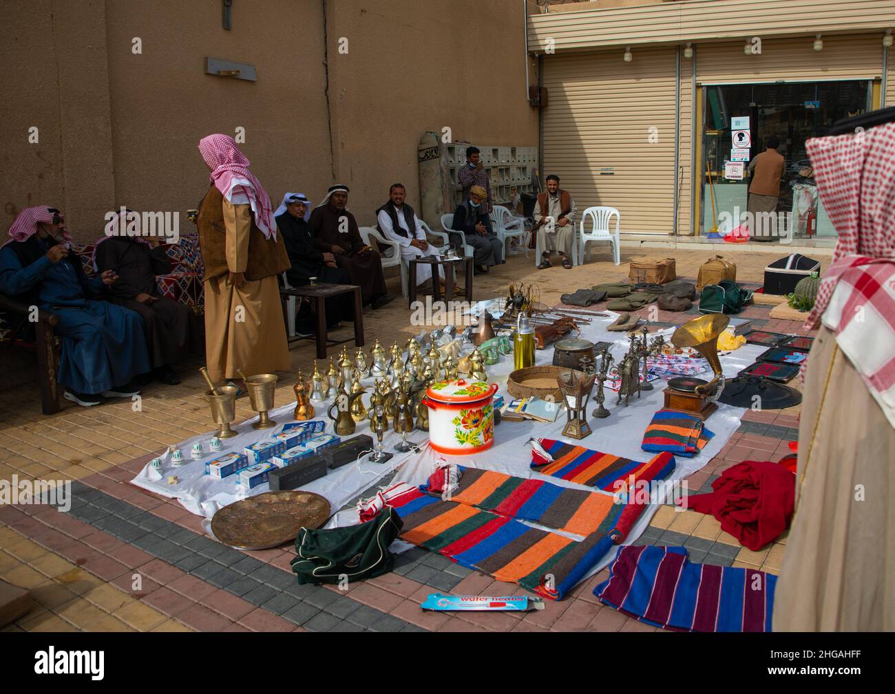 Flea market, Riyadh Province, Riyadh, Saudi Arabia Stock Photo