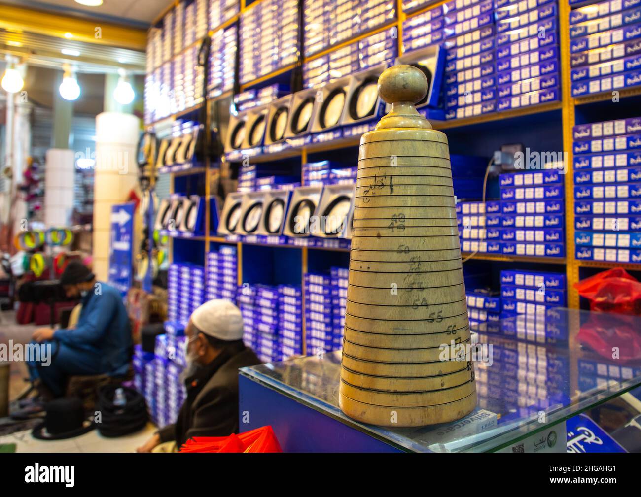 Agals for sale in a shop, Riyadh Province, Riyadh, Saudi Arabia Stock Photo