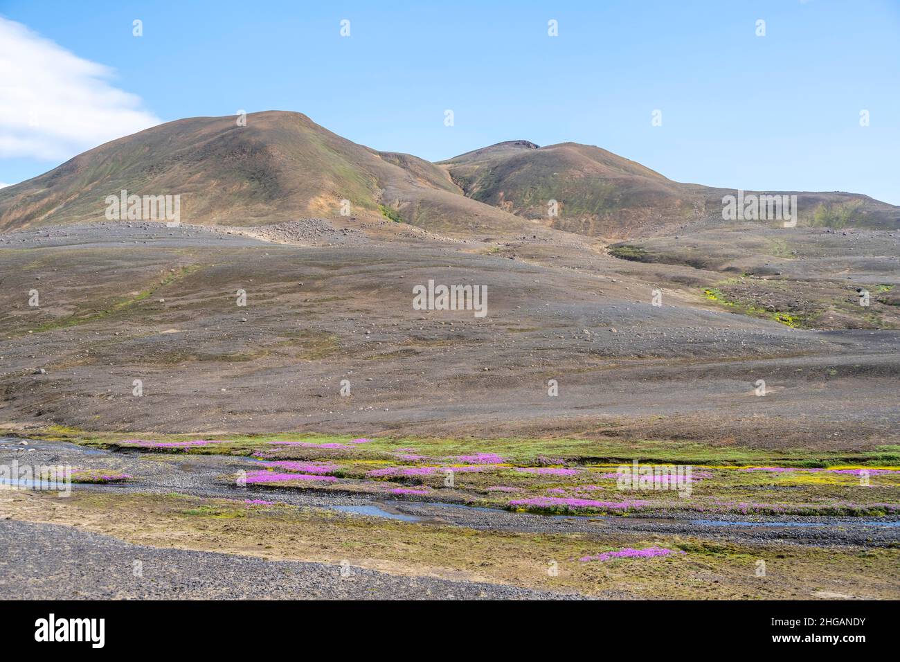 Volcanic landscape, barren landscape, Icelandic highlands, Iceland Stock Photo