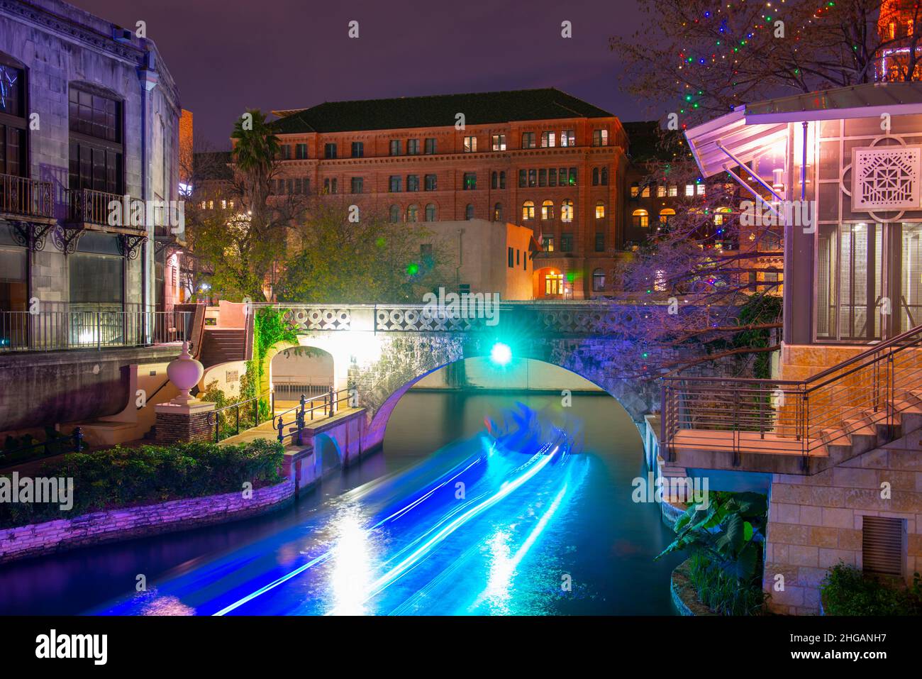 San Antonio River Walk between Villita Street and Market Street at