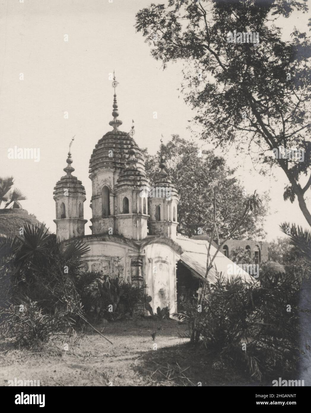 Vintage early 20th century photograph: Temple, Midnapur, India Stock Photo