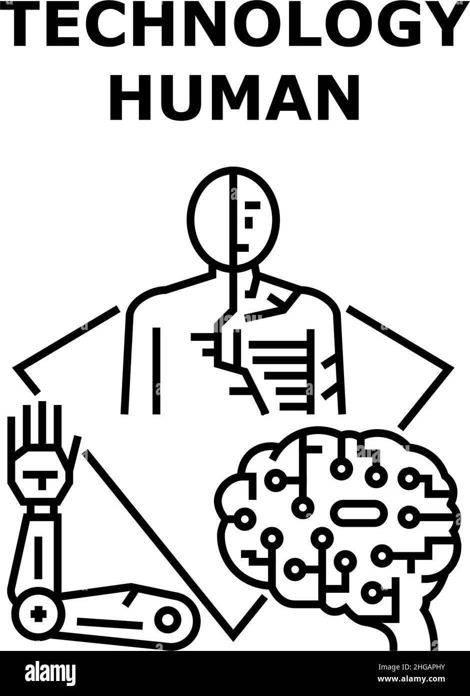 Technology human icon vector illustration Stock Vector Image & Art - Alamy